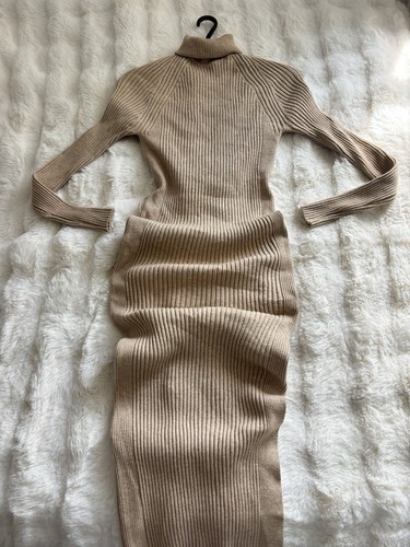 Mng beige ribbed knit - beige,
