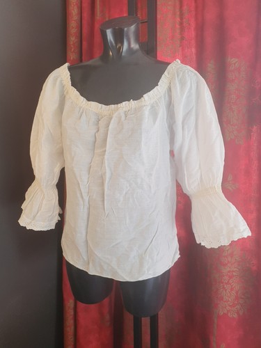 White cotton peasant blouse - peasant,