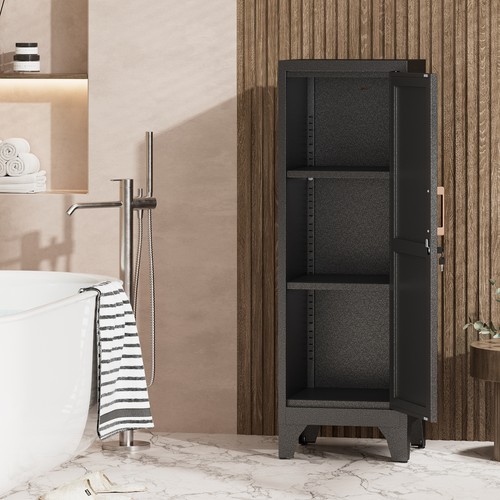 Metal pantry cabinet - h,