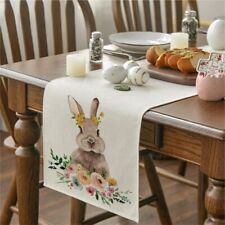 Easter Bunny Dining Table Runner Rectangular Tablemat Easter Home Decor 13"x 72"