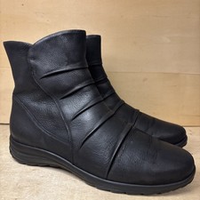 Gabor Black Leather Fleece