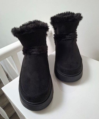 Zara black suede and - , faux