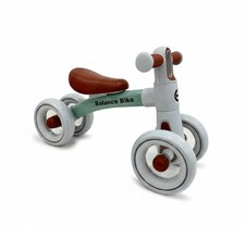 Baby Balance Bike 1 Year Old Toddler 4-Wheel Ride On Gift Adjustable Seat Toy