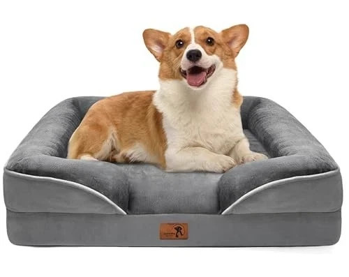 Orthopedic dog bed - medium, grey