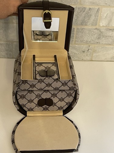 Leather jacquard jewelry box - leather,