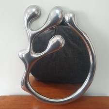 Kare Design Spiegel Metal Drops Fluid Contemporary Art Sculptural Wall Mirror