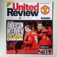 Manchester United vs Hull City 23 Jan 2010 Football Programme