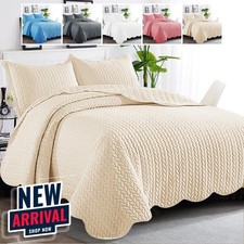 Piece quilted bedspread bed - 3,