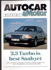 Saab 9000 & CD 2.3 Turbo Launch Description 1990-1991 UK Market Foldout Brochure