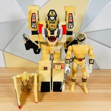 Vtg Bandai Mighty Morphin Power Rangers White Ranger, TigerZord & Falcon Figure