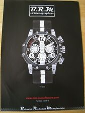 BRM CHRONOGRAPHES WATCH BERNARD RICHARD POSTER ADVERT READY FRAME A4 SIZE L
