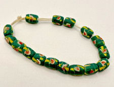 Vintage trade beads - vintage, green