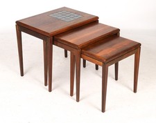 VINTAGE DANISH  MID CENTURY ROSEWOOD JOHANNES  ANDERSEN NESTING TABLES 1960,s