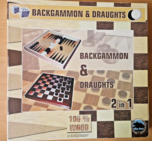 Folding 100 wooden backgammon - 100%,