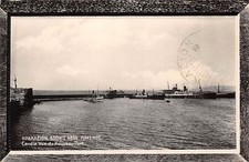 THE NEW PORT HERAKLION CRETE GREECE REAL PHOTO POSTCARD 1930