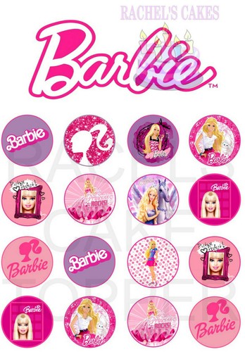 Barbie logo cupcakes - barbie, on