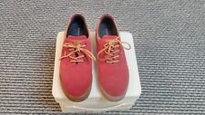 Mens Tommy Hilfiger casual Court Trainers Uk 7 EU 41 Red suede footwear shoes
