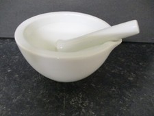 Traditional Style White Pestle And Mortar