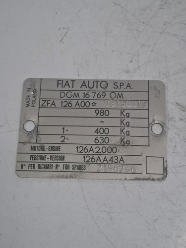 Fiat 126 bis 126a2000 126aa43a