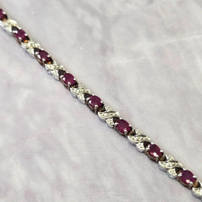 9ct Multi Tone Gold Tennis