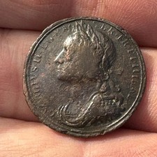 1727 George II Coronation Bronze Medallion 1727 - 1760