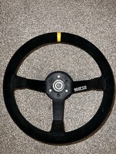 Sparco 345 Steering Wheel Suede (Semi Deep Dish)