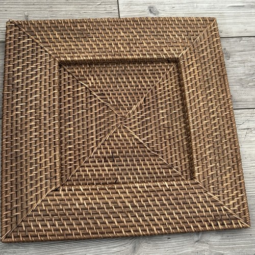 Wood wicker charger plate - wicker,