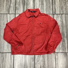 Men’s Ralph Lauren red cotton Harrington jacket Large
