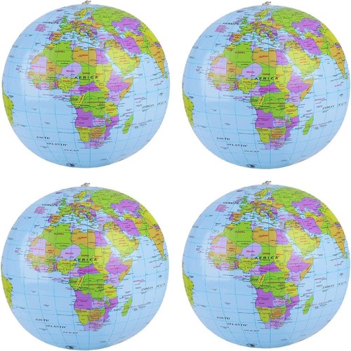 40cm inflatable globe world - 4x,