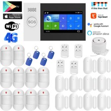 Z47 Tuya APP WiFi+4G Sim Card Wireless Home Security Alarm Burglar System+RFID