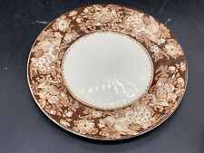 VINTAGE / ANTIQUE CLARICE CLIFF DAVENPORT BROWN PLATE - ROYAL STAFFORD COPPER 