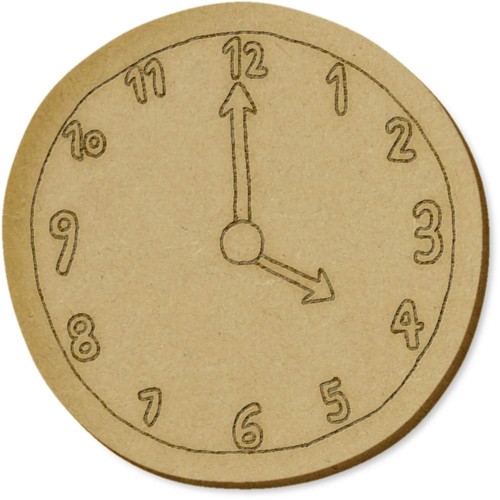 Clock face mdf craft - 'clock,