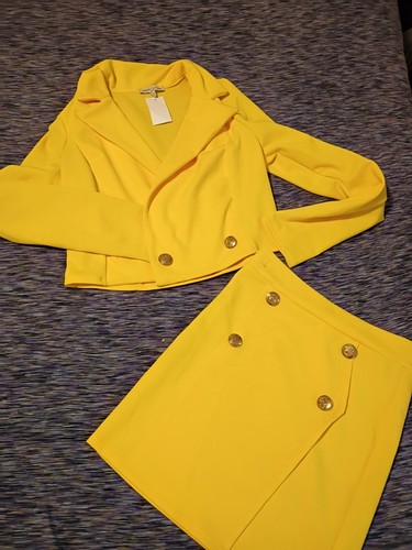 Cropped jacket skirt set - skirt,