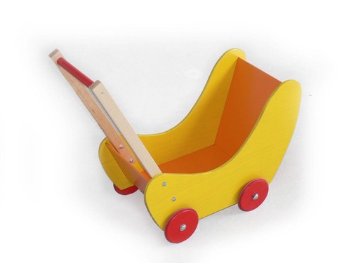 Wooden toy doll - toy, carriage