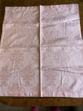 2 Gainsborough Silk Peach Damask Hemmed Remnants 25" by 21.5" GC Cushions etc.