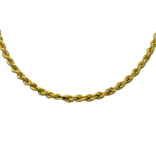 Gold rope chain - gold, necklace