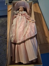 Genuine Porcelain Doll Display Stand Included In Box Excellent Condition