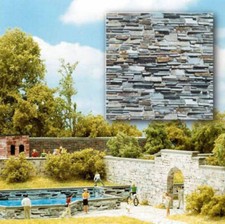 Busch 7421 HO/OO Gauge Slate Wall Card Sheets (2)