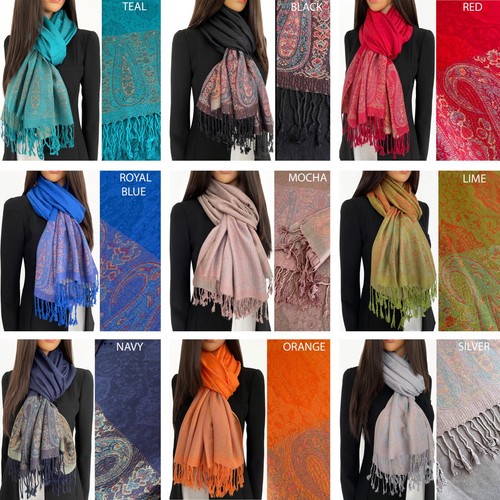 Large paisley floral pashmina - large,
