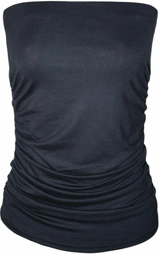 Women ladies plain strapless - ,