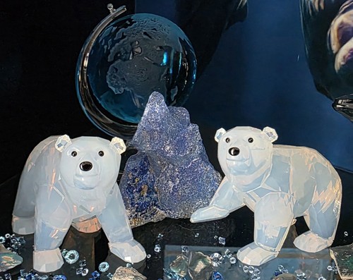 Swarovski polar bears - polar, white