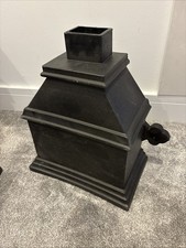 Plain Bath Hopper Rainwater Head Black Cast Iron Effect