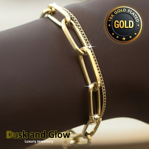 18k gold plated bracelet - gold,