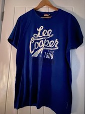 Men’s Lee Cooper Cotton Tee Shirt Size XL Blue Good Condition