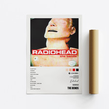 Radiohead, The Bends, Album Art Poster, Print, Music, Tracklist