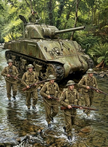 British sherman tank - sherman,