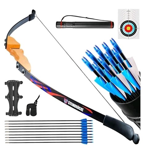 Recurve bow arrow set 40 - 54",