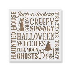 Halloween Words Stencil -