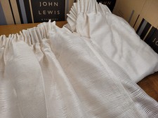 John Lewis MTM W450 x D295cm Villa Nova Elana Voile Pencil Pleat Curtains £950