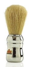 Omega 48 10048 Boar Bristle Shaving Brush - Silver Professional